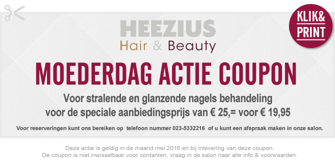 Moederdag coupon actie